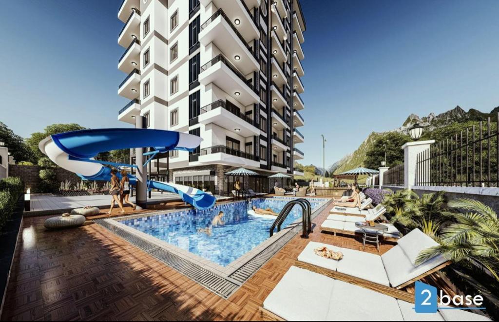Bazén v ubytování Sky hill luxury apartments nebo v jeho okolí