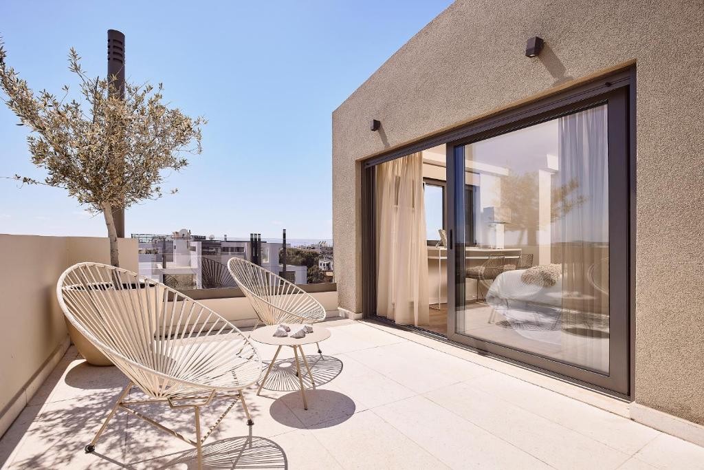 Balkón alebo terasa v ubytovaní Elaia Luxury Apartments Glyfada