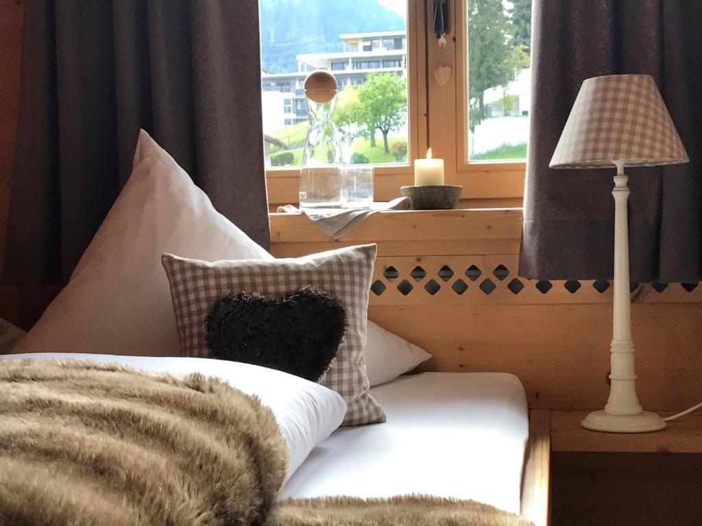 Postel nebo postele na pokoji v ubytování Chalet Tannenhof