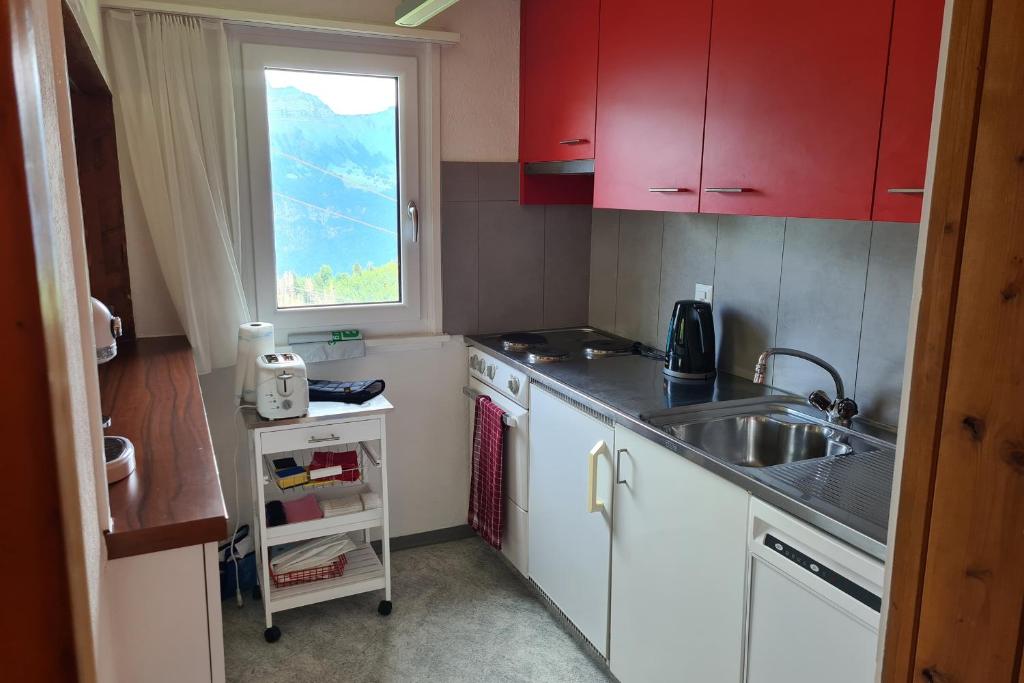 Kuchyň nebo kuchyňský kout v ubytování Schwendihöckli - CharmingStay