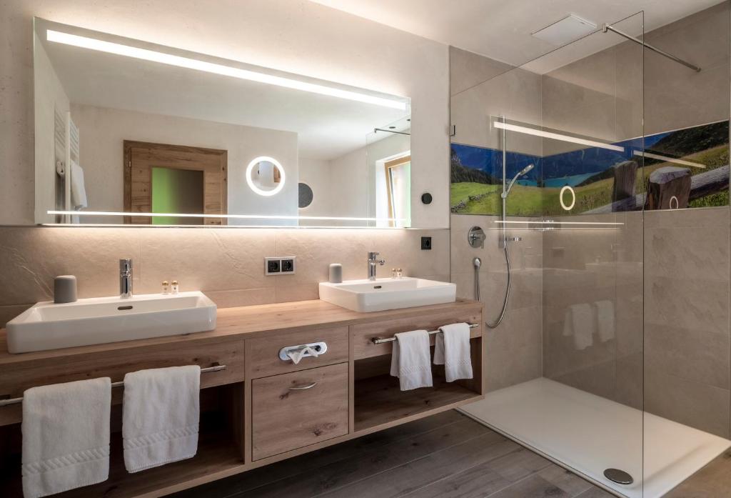 Koupelna v ubytování Seehotel St Hubertus
