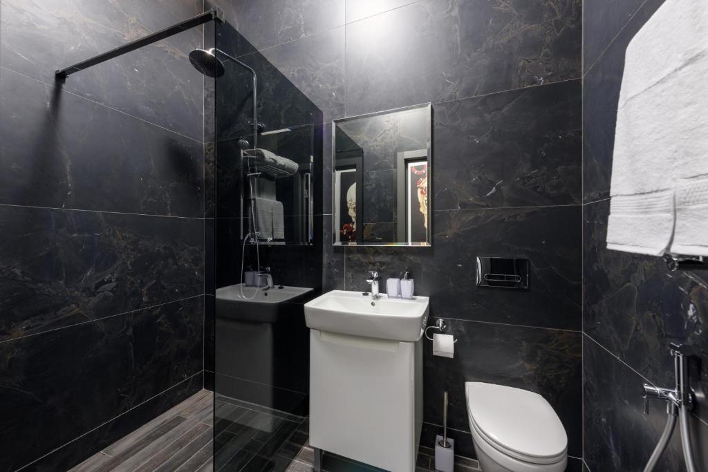 Koupelna v ubytování Apart Hotel Fusion