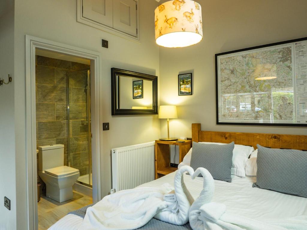 Postel nebo postele na pokoji v ubytování 1 Bed Studio in Two Dales Near Matlock & Bakewell