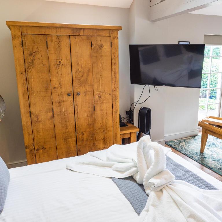 Postel nebo postele na pokoji v ubytování 1 Bed Studio in Two Dales Near Matlock & Bakewell