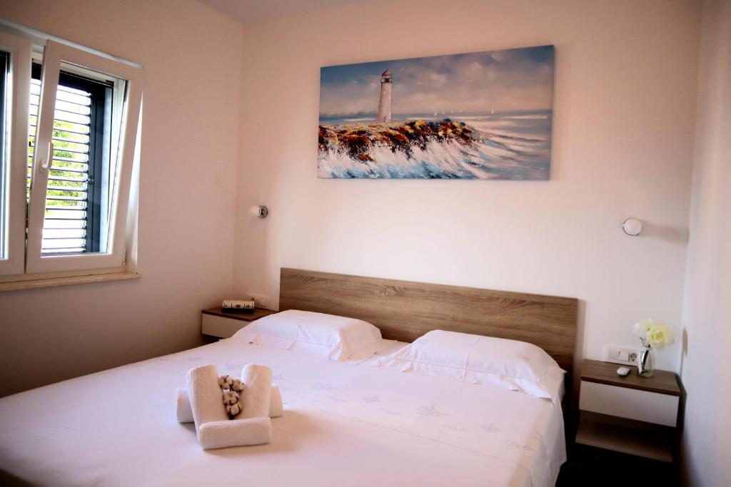 Posteľ alebo postele v izbe v ubytovaní Restful Kanica House