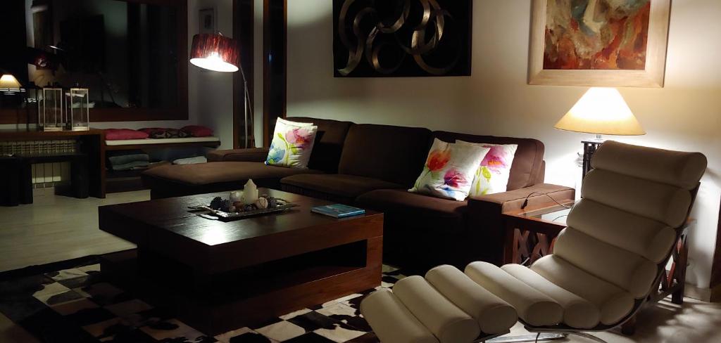 A seating area at La Calma de Llanes