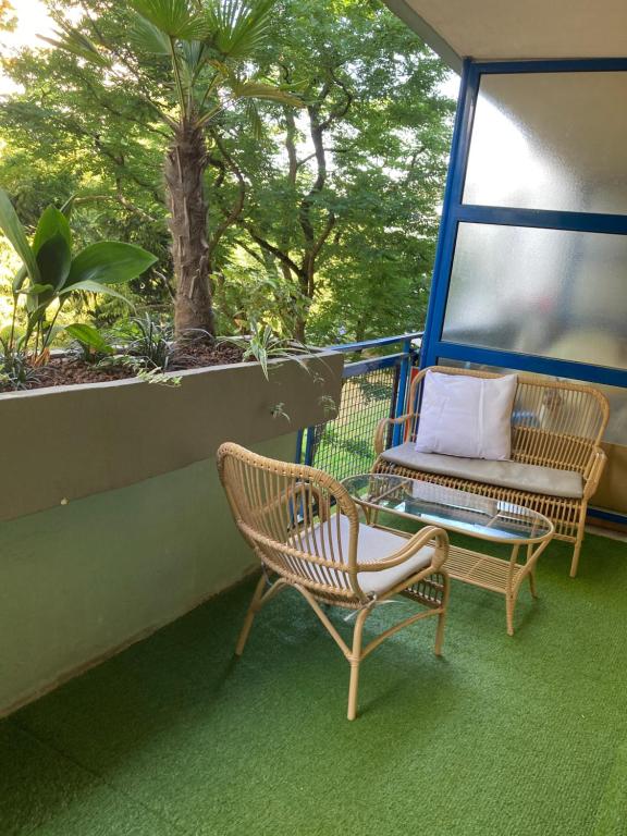 Zahrada ubytování Studio Banane avec sa terrasse