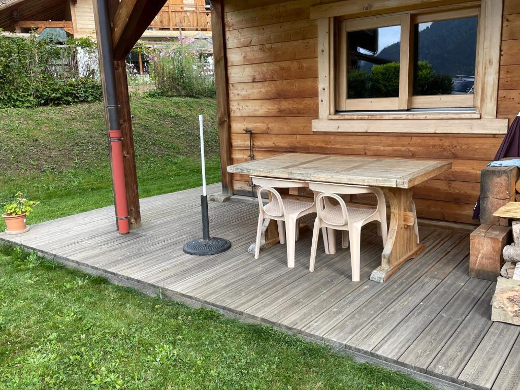 Balkón nebo terasa v ubytování Studio 1 pièce situé dans un chalet