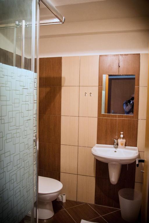 Koupelna v ubytování Althanský hostinec
