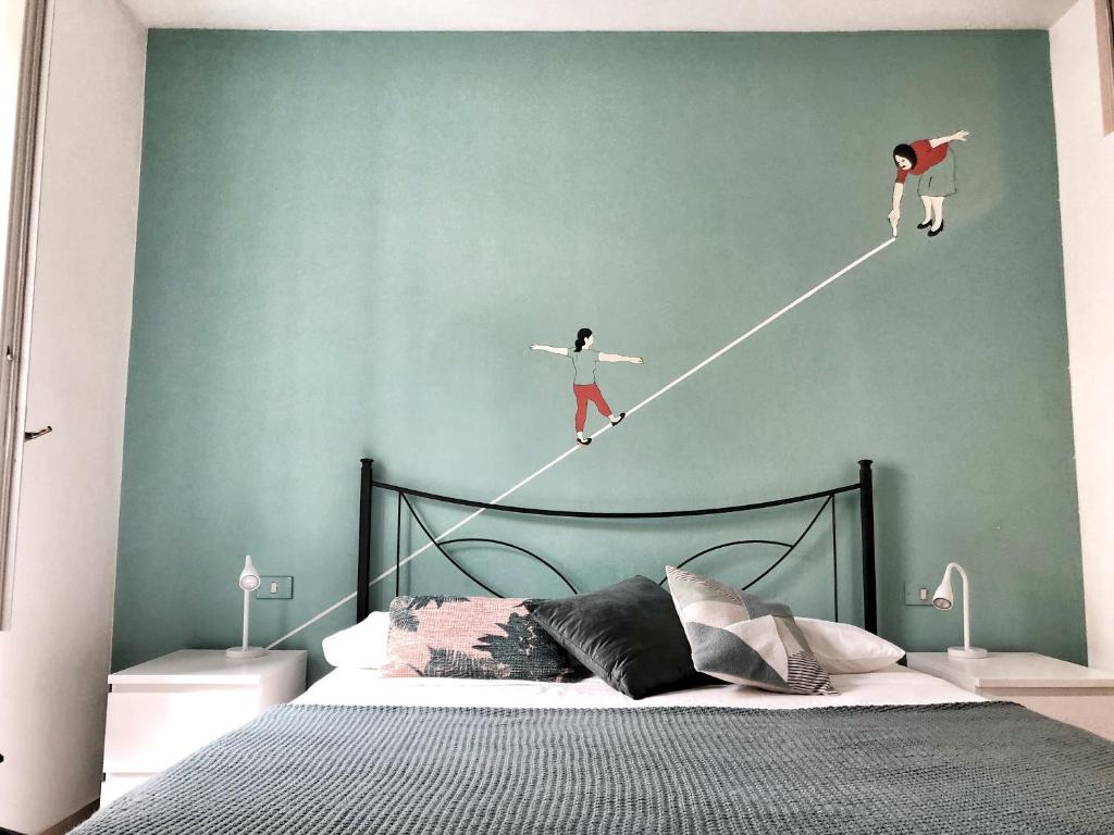 A bed or beds in a room at Bergamondo