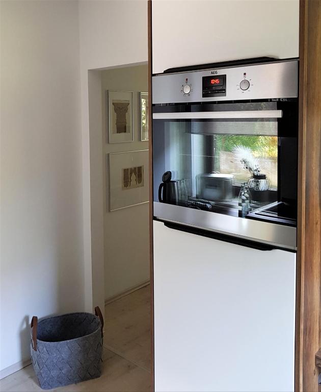 Kuchyň nebo kuchyňský kout v ubytování Ferienwohnung Königsquellenpark