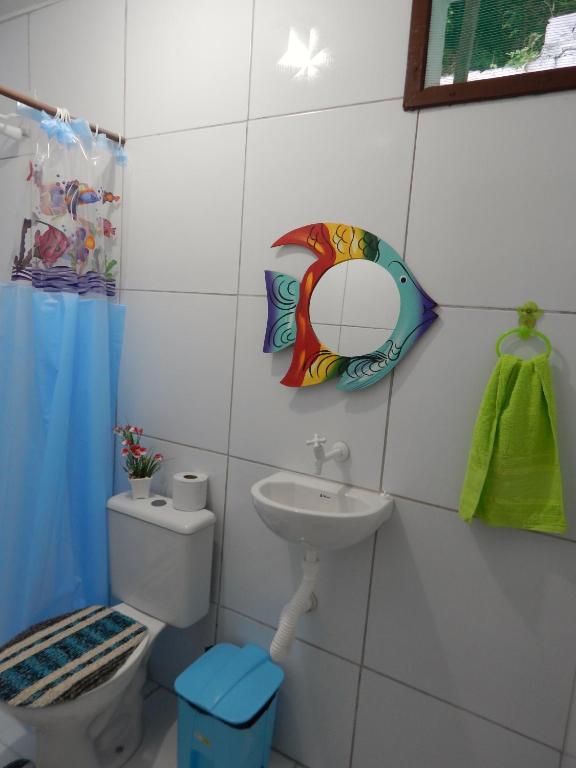 Koupelna v ubytování Praia Hostel