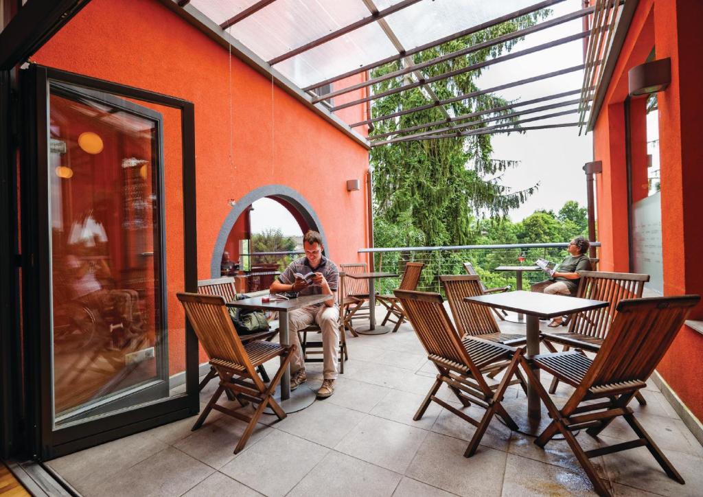 Balkón nebo terasa v ubytování Cukrarna Guest Accommodation