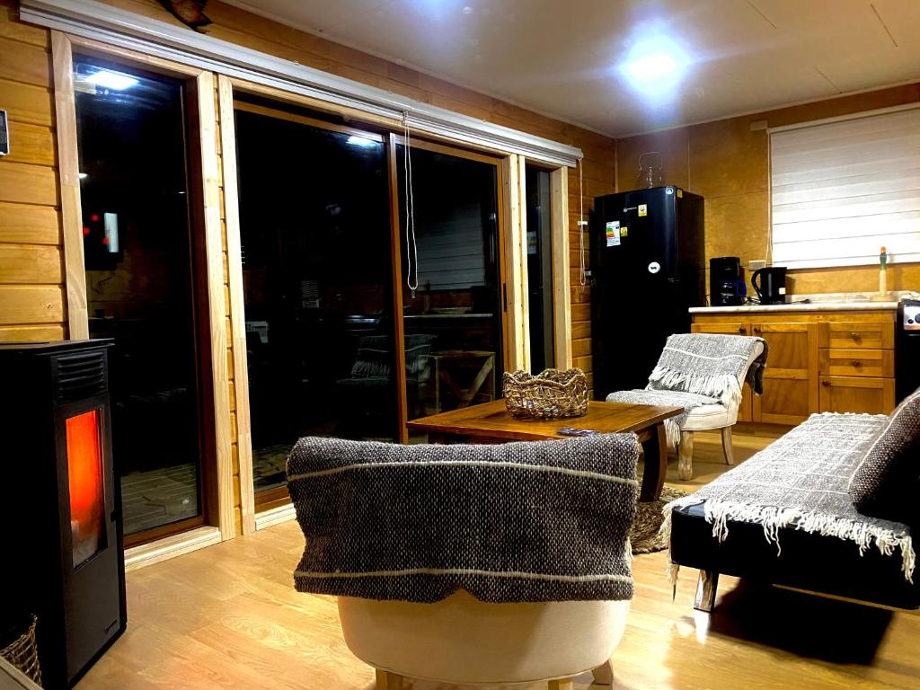 Area soggiorno di El Reflejo Lodge Spa - Queilen - Chiloé