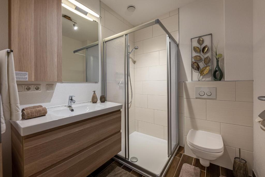 Koupelna v ubytování Ferienwohnung Alpenglück