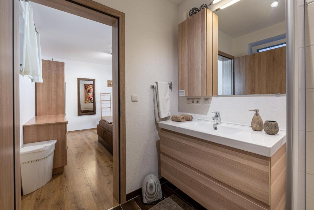Koupelna v ubytování Ferienwohnung Alpenglück