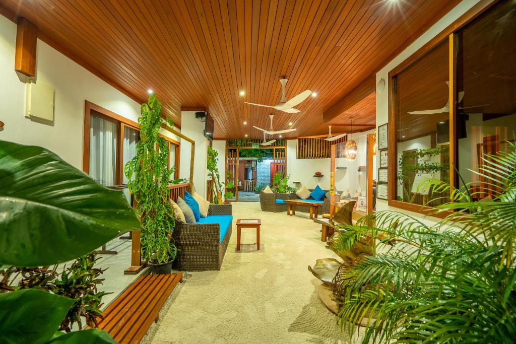 Posezení v ubytování Ithaa Dhigurah Maldives