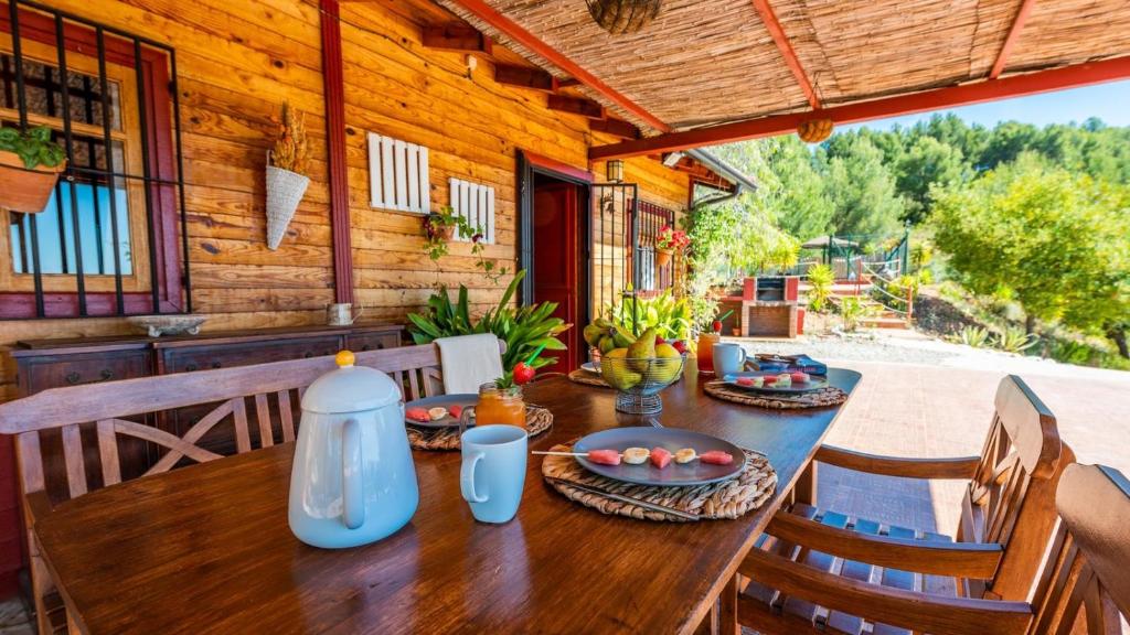 Balkón nebo terasa v ubytování Casa Hornillos Alozaina by Ruralidays