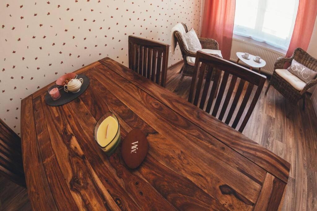 Posezení v ubytování Stylový apartmán v centru Náchoda