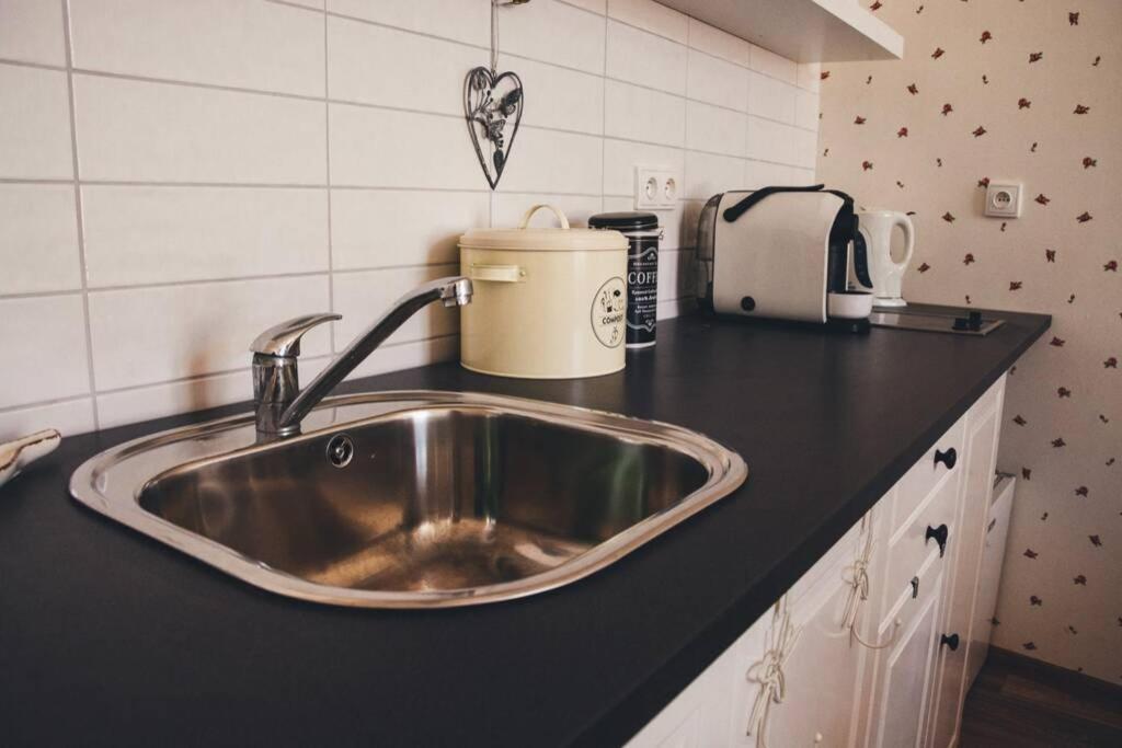 Kuchyň nebo kuchyňský kout v ubytování Stylový apartmán v centru Náchoda