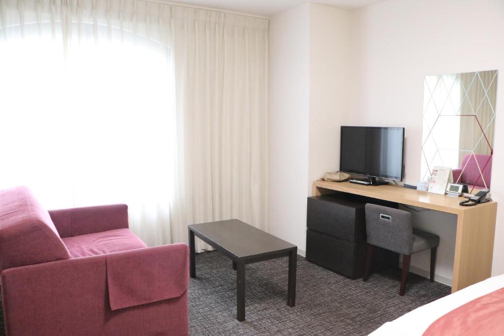 TV a/nebo společenská místnost v ubytování Hotel Gran Ms Kyoto
