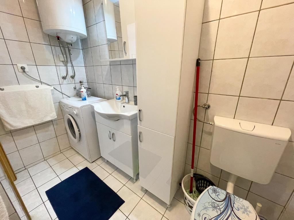 Koupelna v ubytování Apartman Zlata