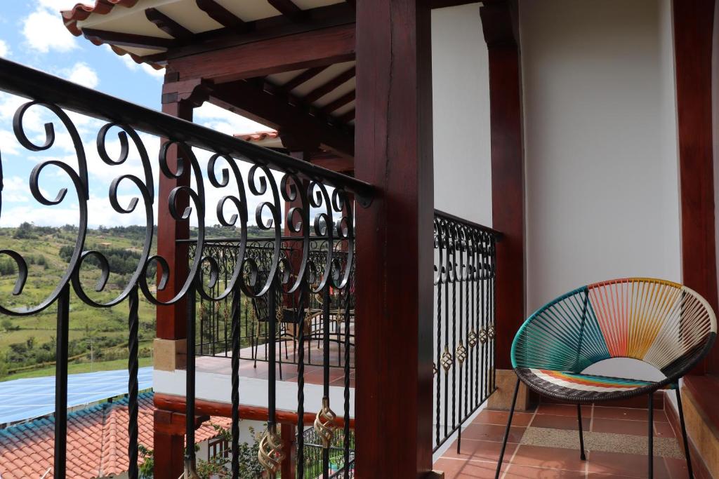 Balkón nebo terasa v ubytování Hotel Campestre Cordillera de los Andes
