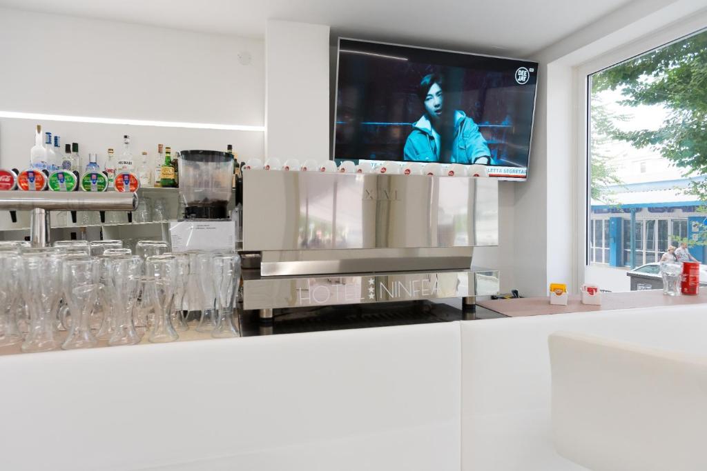 Kuchyň nebo kuchyňský kout v ubytování Hotel Ninfea Cattolica