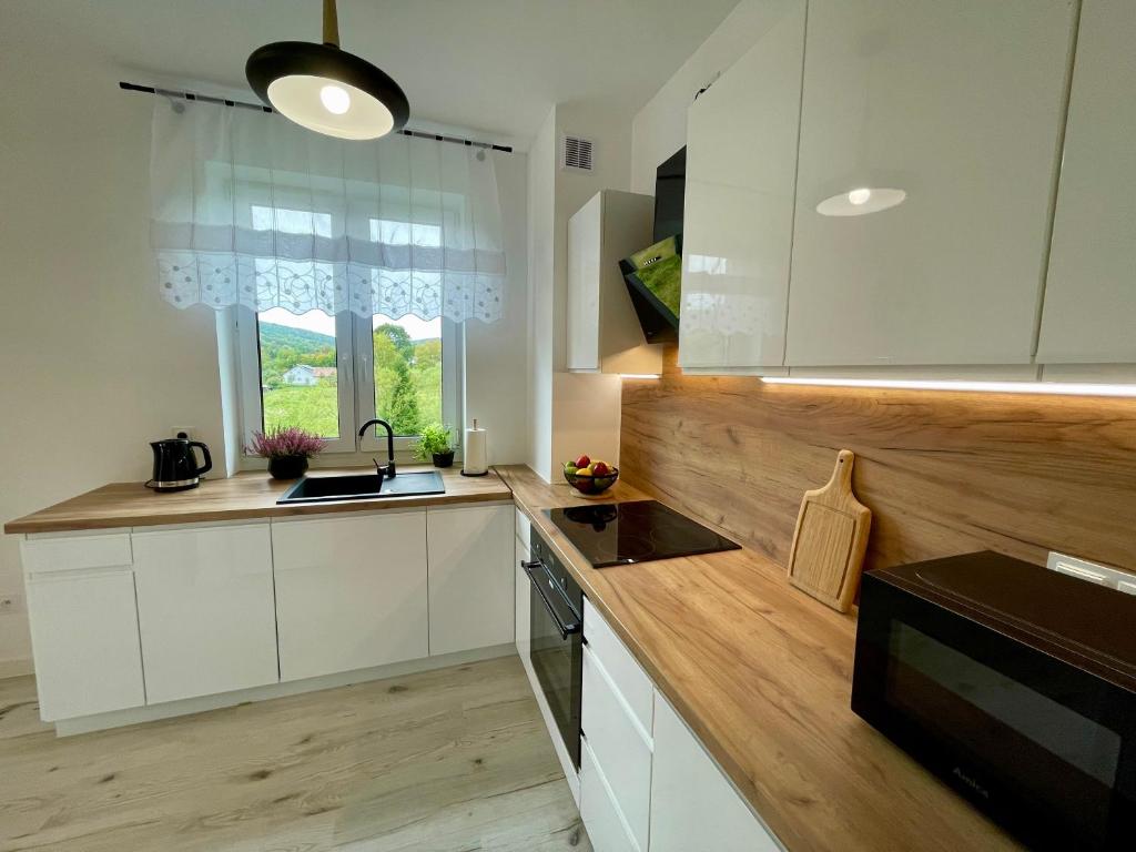 Kuchyňa alebo kuchynka v ubytovaní Apartament Jak Marzenie