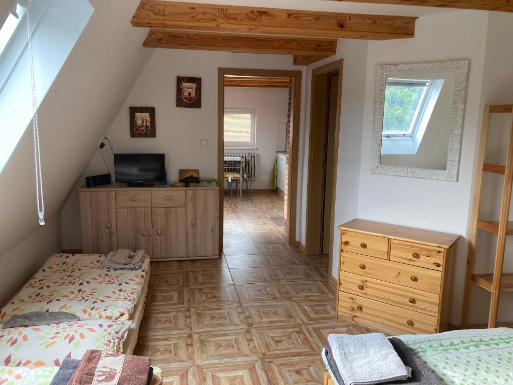 Kuchyň nebo kuchyňský kout v ubytování Apartmán Panoráma