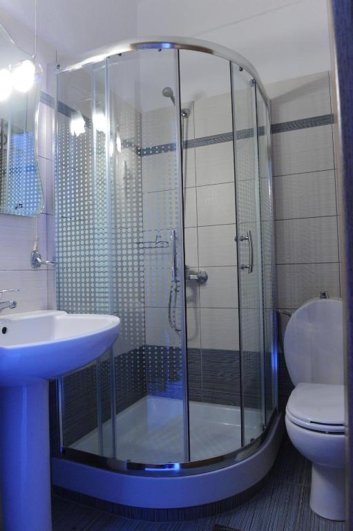 Koupelna v ubytování Ammouliani Hotel