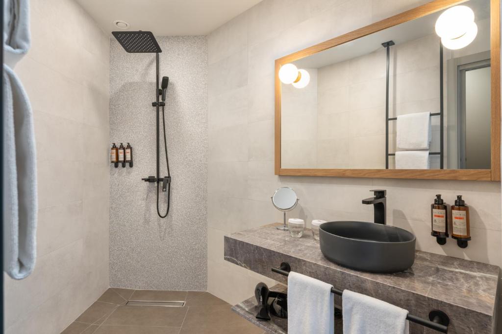 Koupelna v ubytování Hotel LIVVO Lumm