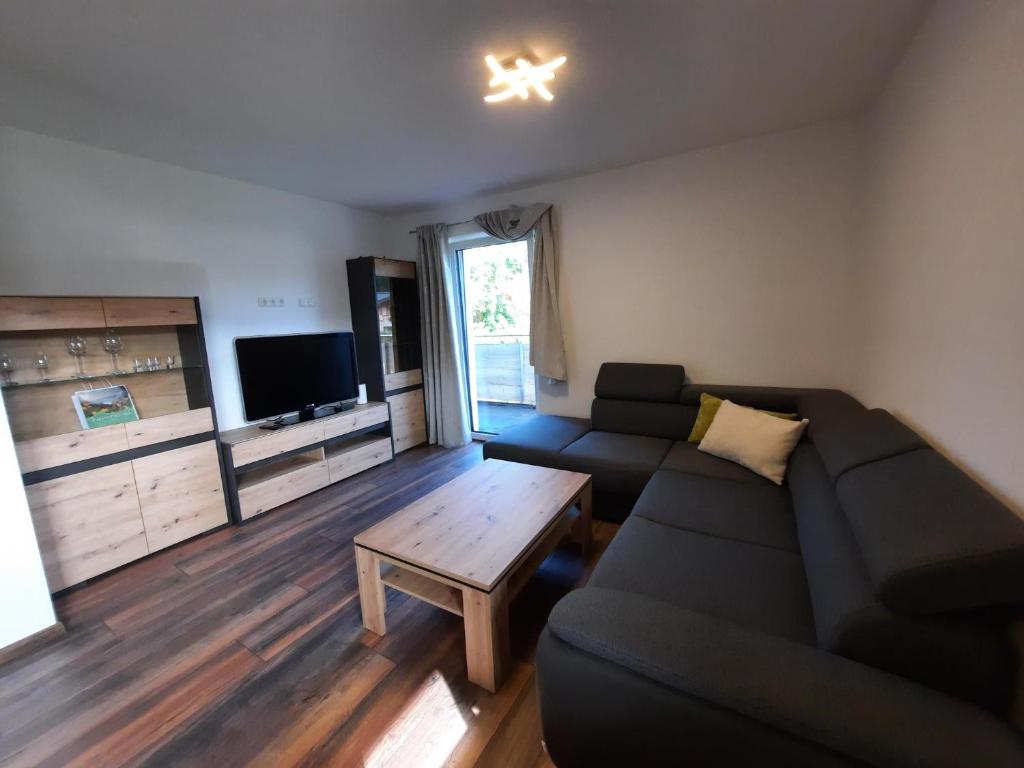A television and/or entertainment centre at Ferienwohnung Silbernagel