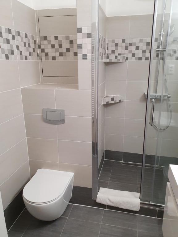 Koupelna v ubytování Hotel Jerabek