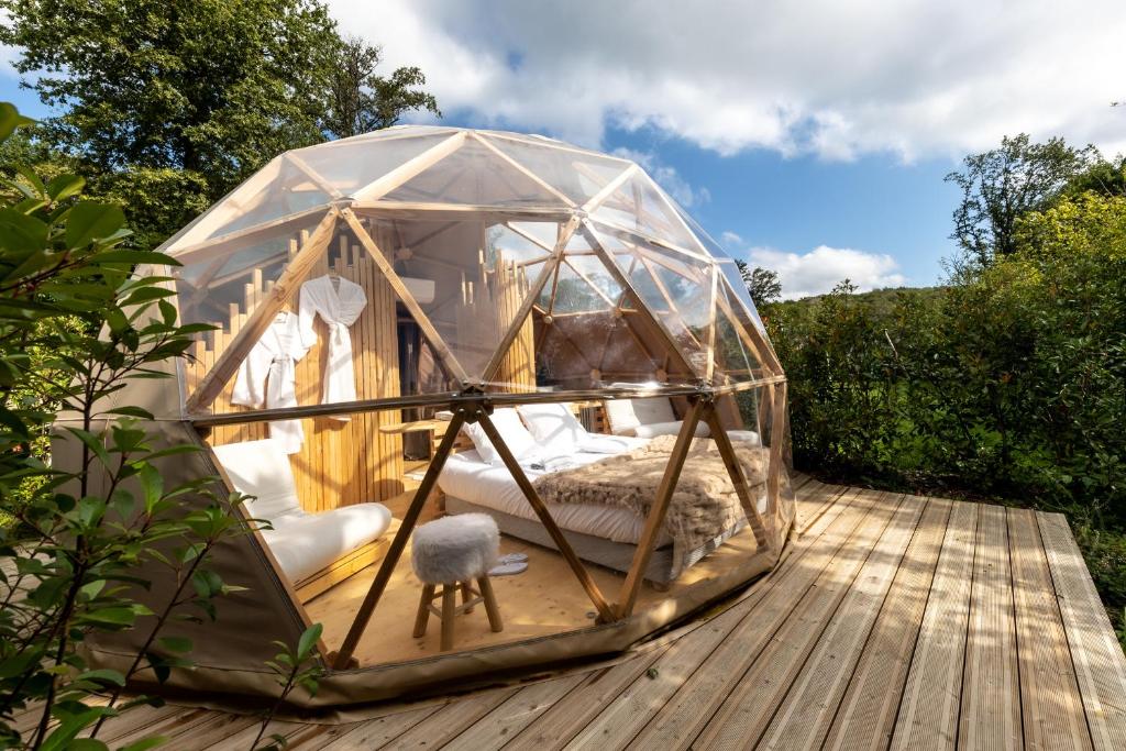 Zahrada ubytování Lodges des Grands Chênes