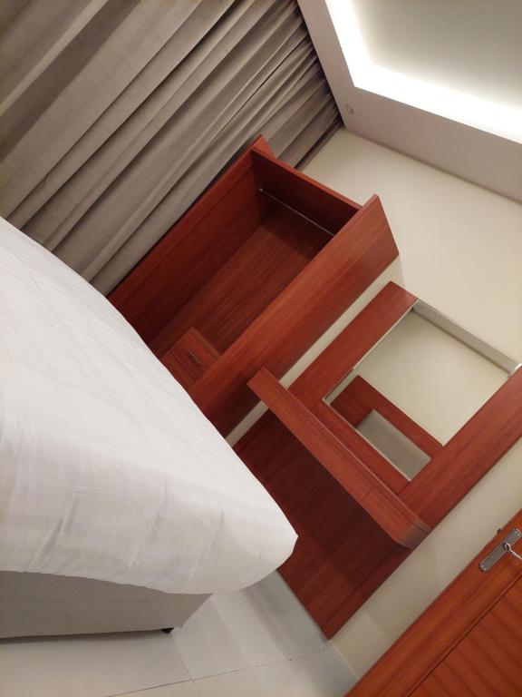 Postel nebo postele na pokoji v ubytování المهيدب للوحدات السكنية