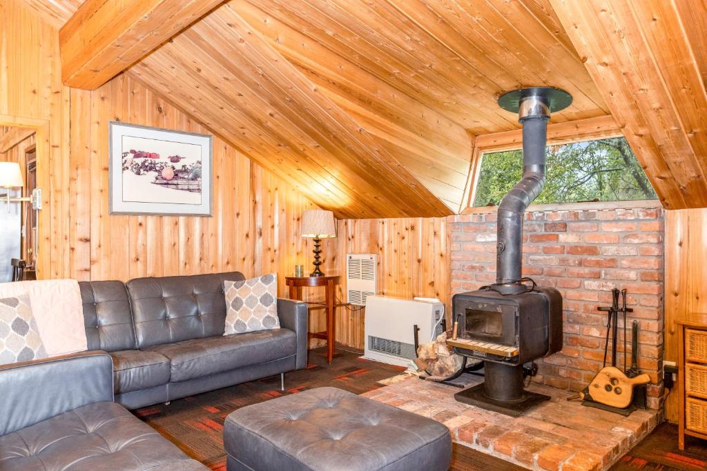 Posezení v ubytování Alpine Meadows Cabin