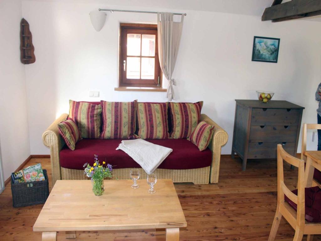 Posezení v ubytování Ferienwohnung Koppelblick