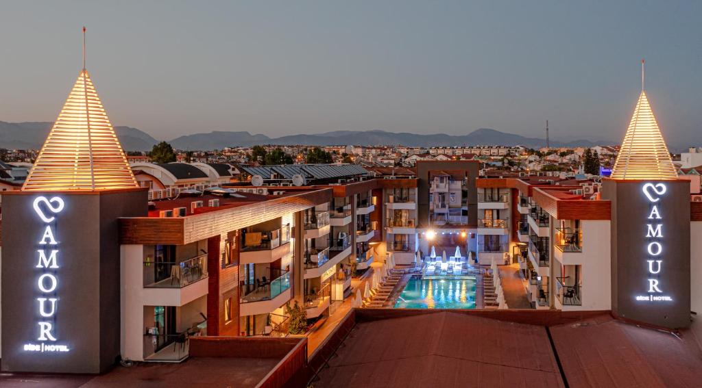 Nespecifikovaný výhled na destinaci Side nebo výhled na město při pohledu z hotelu