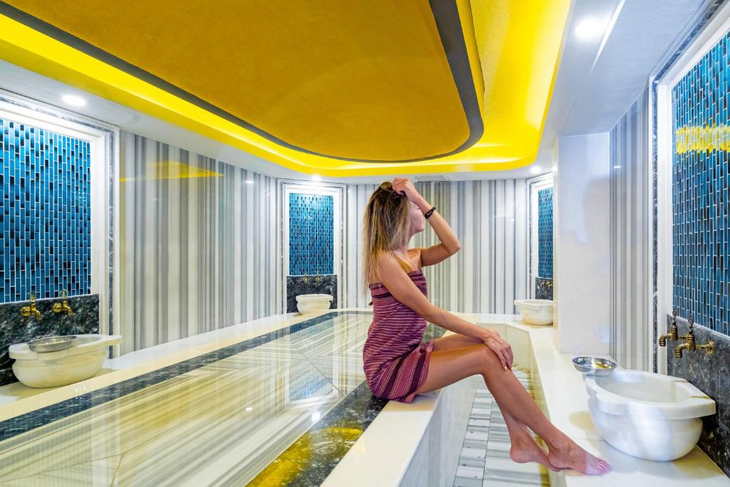 Koupelna v ubytování Side Amour Hotel