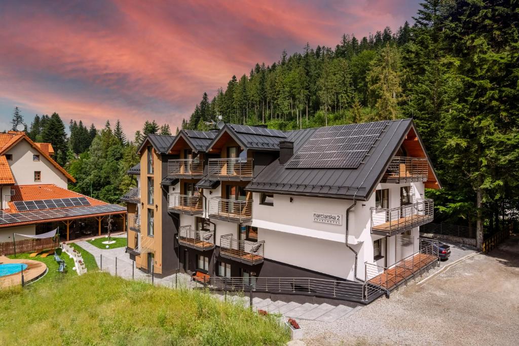 Budova, kde se aparthotel nachází