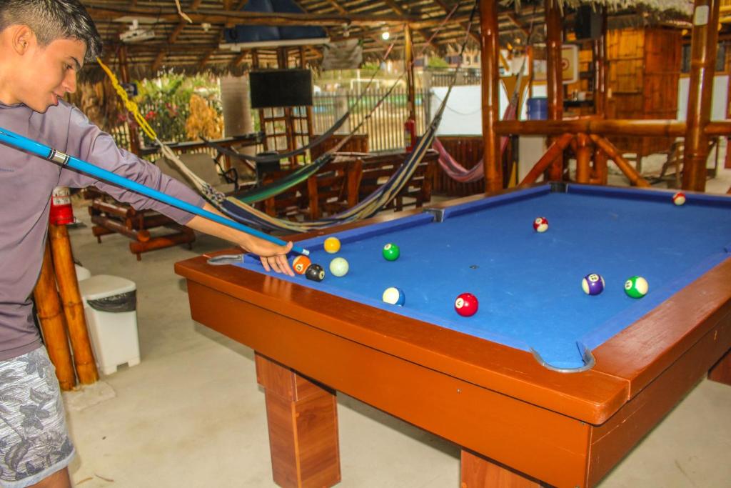 Biliár nebo kulečník v ubytování Soga Hostal