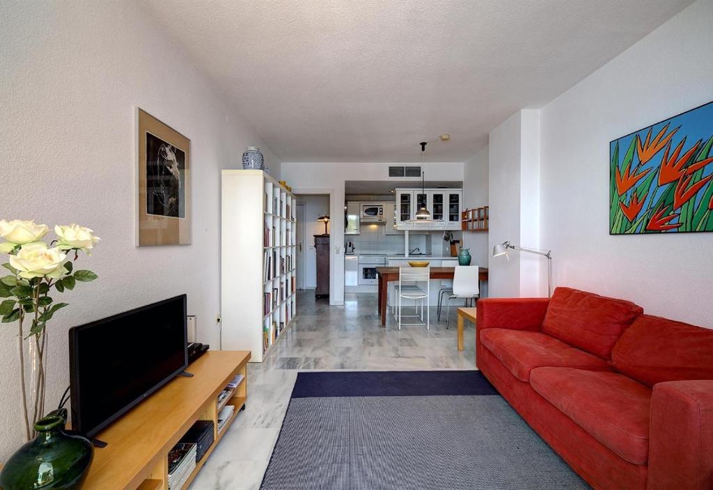 A television and/or entertainment centre at Apartment Boulevard 105