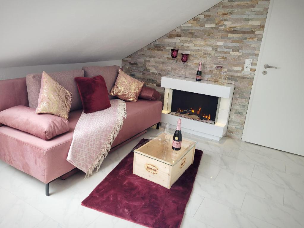 Posezení v ubytování Stengels Sekt Appartements