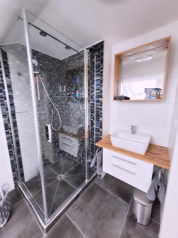Koupelna v ubytování Stengels Sekt Appartements