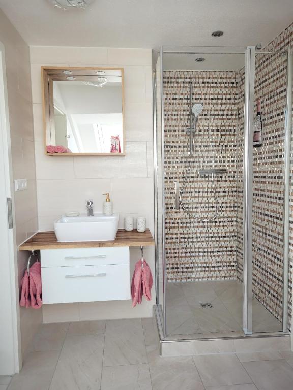 Koupelna v ubytování Stengels Sekt Appartements