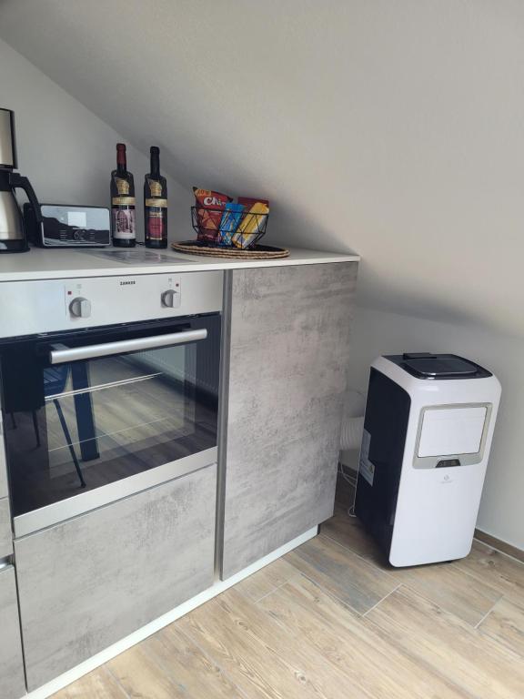 Kuchyň nebo kuchyňský kout v ubytování Stengels Sekt Appartements