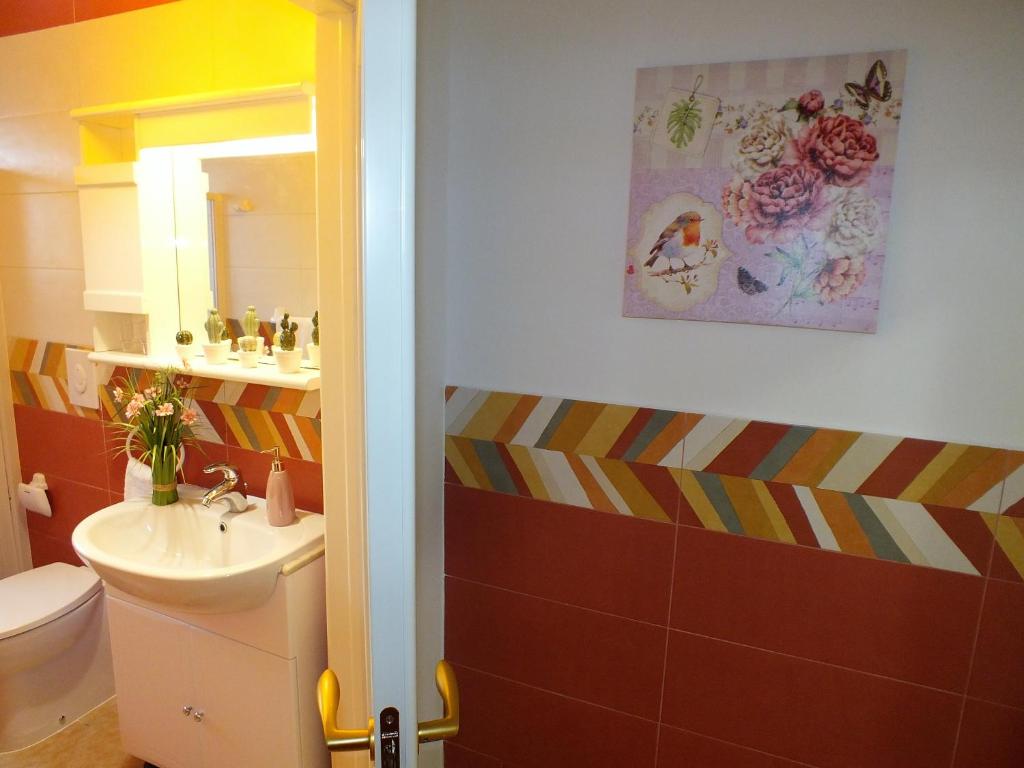 Koupelna v ubytování Casa Fronte Mare