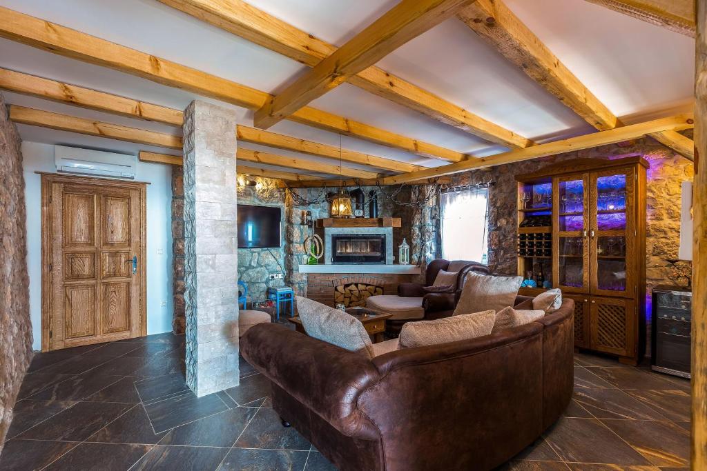 Kuchyň nebo kuchyňský kout v ubytování Lucija House - Lika Senj county