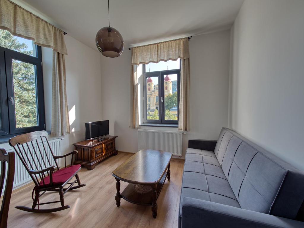 Posezení v ubytování Apartmány Klášterní 84